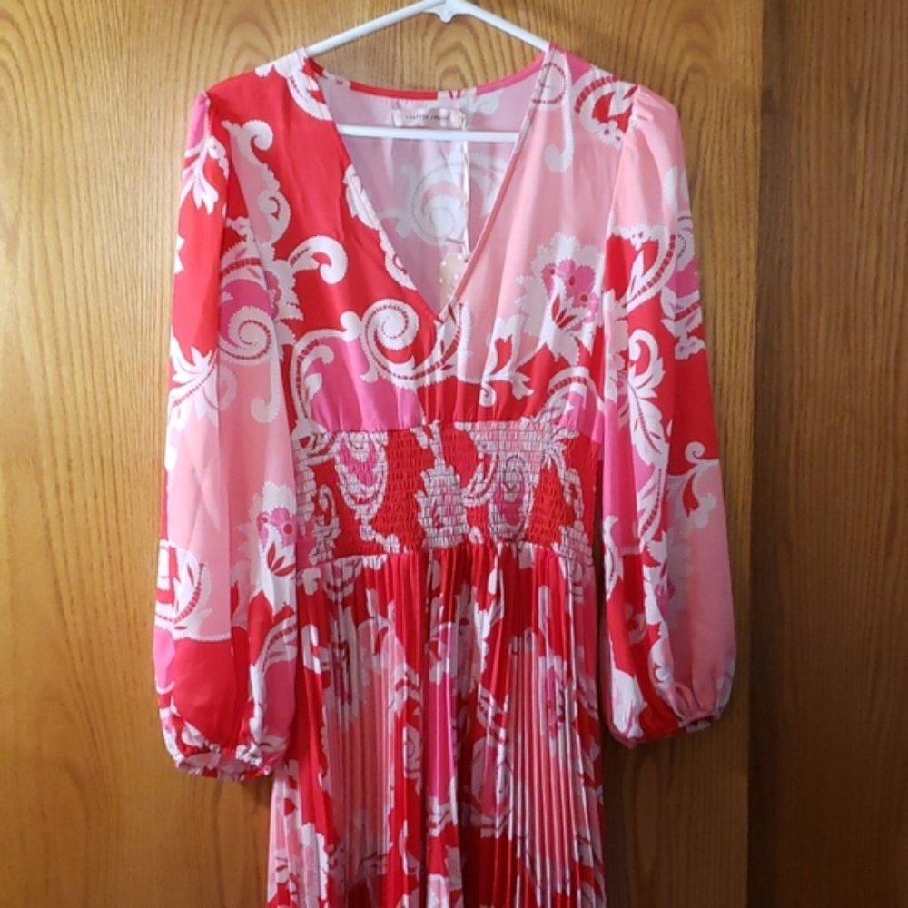 Traffic People Paisley Printed Aurora Midi Dress. Paisley. Damask. Medium/Large. - Picture 7 of 14